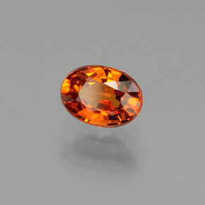 1.01 ct Orange Spessartite Garnet Stone, Natural Spessartite Garnet in Oval Facet Shape for Sale