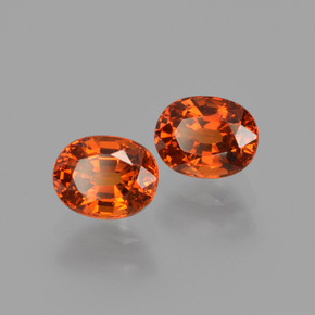 1.69 ct Orange Spessartite Garnet Stone, Natural Spessartite Garnet in Oval Facet Shape for Sale