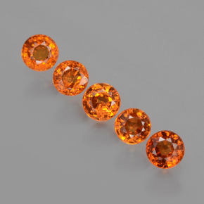Fire Orange Гранат Спессарит Камень - 0.4ct Круглая Фасетная Огранка (ID: 407064)