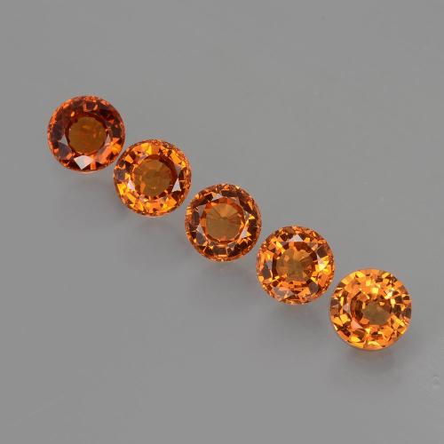 Medium Orange Granato spessartite Gem - 0.3ct Sfaccettatura rotonda (ID: 407065)