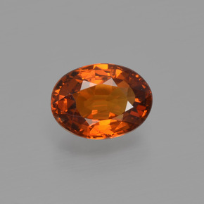 Medium Red Spessartin-Granat Edelstein - 1ct Oval facettiert (ID: 407208)