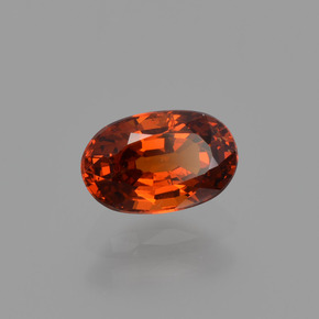1.00 ct Orange Spessartite Garnet Stone, Natural Spessartite Garnet in Oval Facet Shape for Sale