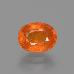 亮橙色 锰铝榴石 Gem - 2.3ct 椭圆形切面 (ID: 410989)