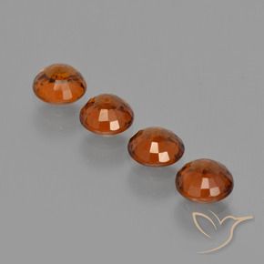Spessartite Garnet Gemstones in 4.5 mm (calibrated) Size for Sale, Spessartite Garnet Stones in Fire Orange Color