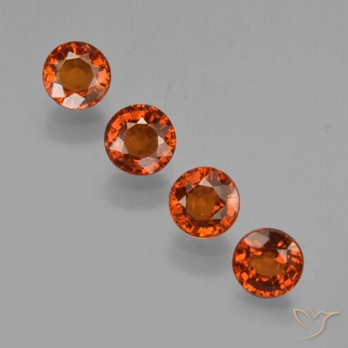 2.61ctw Natural Reddish Orange Spessartite Garnet, Round, VS