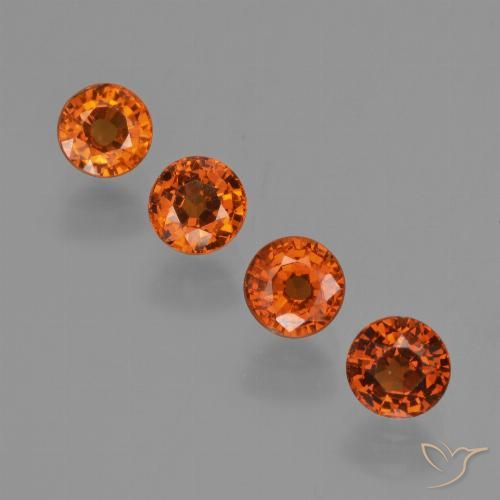 2.54ctw Natural Deep Orange Spessartite Garnet, Round, VS