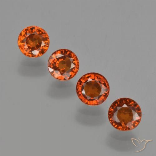 2.16ctw Natural Dark Orange Spessartite Garnet, Round, VS