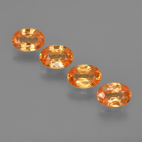 2.26 ct Orange Spessartite Garnet Gemstone, Spessartite Garnet Gem in Oval Facet Shape for Sale.