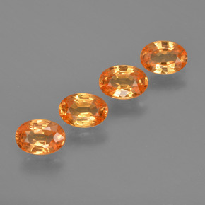 2.26 ct Orange Spessartite Garnet Stone, Natural Spessartite Garnet in Oval Facet Shape for Sale