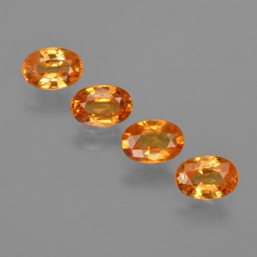 Arancione brillante Granato spessartite Gem - 0.6ct Ovale sfaccettato (ID: 417752)