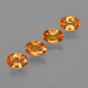 2.51 ctw Orange Spessartite Garnet Stones, Natural Spessartite Garnet in Oval Facet Shape for Sale