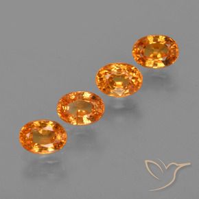 2.31 ctw Orange Spessartite Garnet Stones, Natural Spessartite Garnet in Oval Facet Shape for Sale