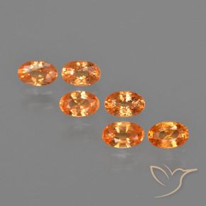 2.37 ctw Orange Spessartite Garnet Stones, Natural Spessartite Garnet in Oval Facet Shape for Sale