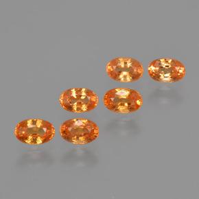 Warm Apricot Orange Granato spessartite Gem - 0.4ct Ovale sfaccettato (ID: 417946)