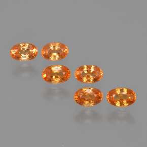 2.40 ctw Orange Spessartite Garnet Stones, Natural Spessartite Garnet in Oval Facet Shape for Sale
