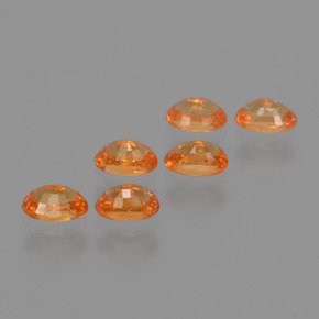Spessartite Garnet Gemstones in 5 x 3.3 mm Size for Sale, Spessartite Garnet Stones in Warm Apricot Orange Color