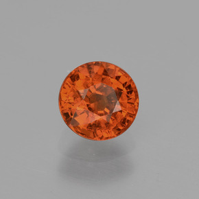 1.03 ct Orange Spessartite Garnet Stone, Natural Spessartite Garnet in Round Facet Shape for Sale