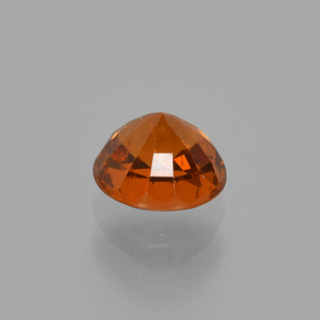 Spessartite Garnet Gemstone in 5.6 mm Size for Sale, Spessartite Garnet Stone in Amber Orange Color