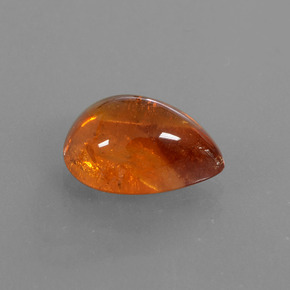 5.39 ct Orange Spessartite Garnet Stone, Natural Spessartite Garnet in Pear Cabochon Shape for Sale