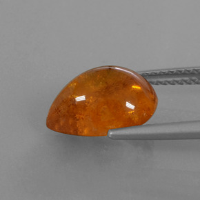 Spessartite Garnet Gemstone in 11.6 x 8.8 mm Size for Sale, Spessartite Garnet Stone in Amber Orange Color
