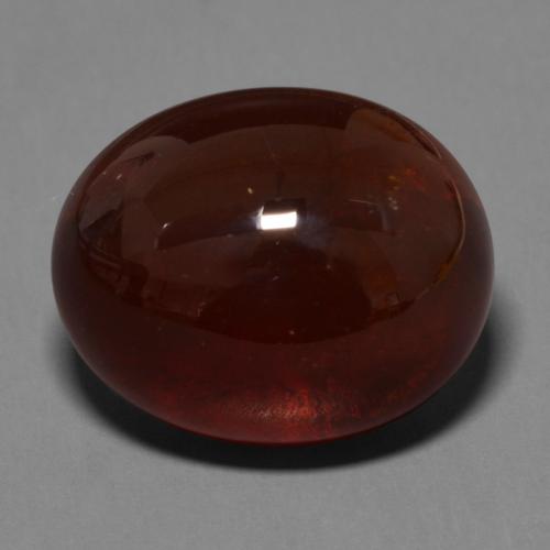 33.34ct Oval Cabochon Brown Spessartite Garnet from Mozambique, Dimension 18.6 x 15.2mm, Translucent Clarity, Natural untreated gemstone, 1pc Spessartite Garnet in Reddish Brown Color, Mohs Hardness of 6.5 - 7.5 suitable for daily wear jewelry, Photo A