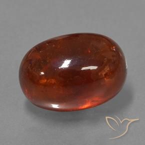 11.22 ct Orange Spessartite Garnet Stone, Natural Spessartite Garnet in Oval Cabochon Shape for Sale