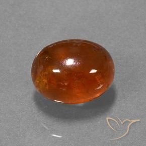 7.97 ct Orange Spessartite Garnet Stone, Natural Spessartite Garnet in Oval Cabochon Shape for Sale