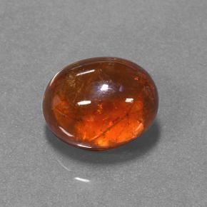7.05 ct Orange Spessartite Garnet Stone, Natural Spessartite Garnet in Oval Cabochon Shape for Sale