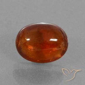 5.48 ct Orange Spessartite Garnet Stone, Natural Spessartite Garnet in Oval Cabochon Shape for Sale