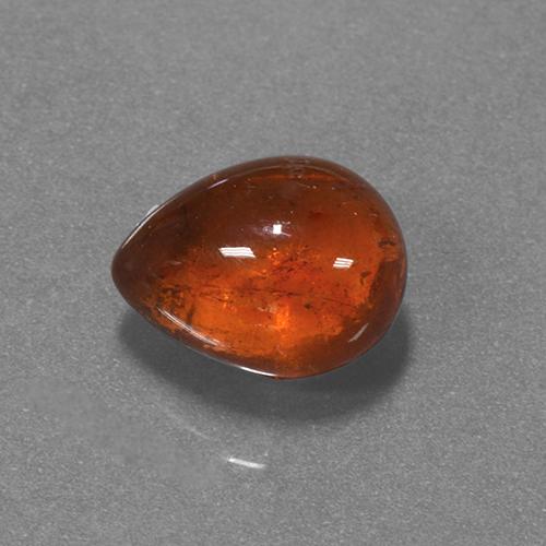 5.89 ct Orange Spessartite Garnet Stone, Natural Spessartite Garnet in Pear Cabochon Shape for Sale