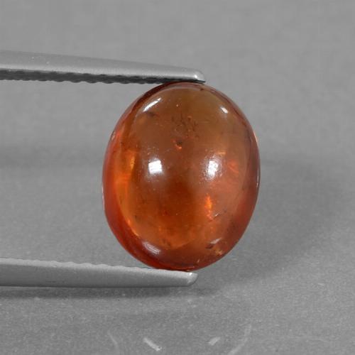 Medium Orange Spessartite Garnet Gem - 4.3ct Oval Cabochon (ID: 424332)