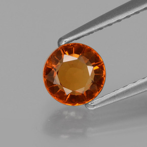 0.8ct Round Facet Orange Spessartite Garnet for sale thumb image of 0.8ct Round Facet Orange Spessartite Garnet (ID: 425713)