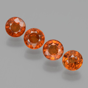 2.5ct Round Facet Orange Spessartite Garnet for sale thumb image of 2.5ct Round Facet Orange Spessartite Garnet (ID: 436345)