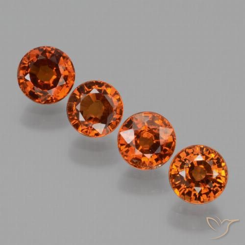 2.78ctw Natural Deep Orange Spessartite Garnet, Round, VS