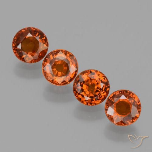 2.73ctw Natural Medium Orange Spessartite Garnet, Round, VVS-VS