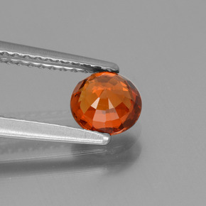 Spessartite Garnet Gemstone in 5.6 mm Size for Sale, Spessartite Garnet Stone in Orange Color