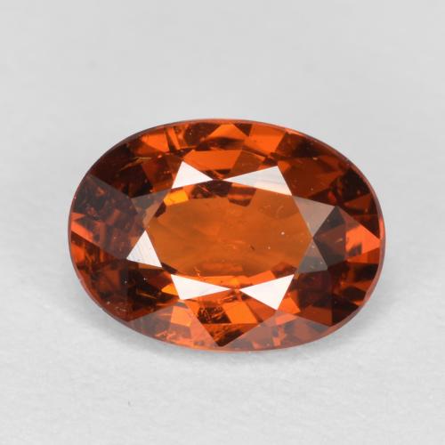 Naranja oscuro Granate Espesartina Gema - 1ct Forma ovalada (ID: 440094)