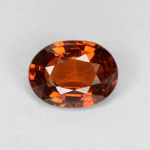 Naranja oscuro Granate Espesartina Gema - 1ct Forma ovalada (ID: 440346)