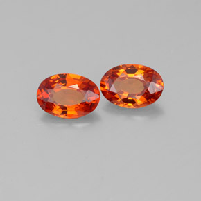 0.00 ct Orange Spessartite Garnet Stone, Natural Spessartite Garnet in Oval Facet Shape for Sale