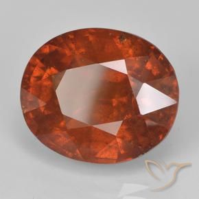 15.53 ct Orange Spessartite Garnet Stone, Natural Spessartite Garnet in Oval Facet Shape for Sale