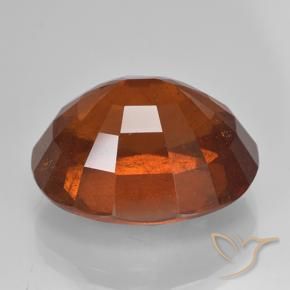 Spessartite Garnet Gemstone in 15.3 x 12.9 mm Size for Sale, Spessartite Garnet Stone in Reddish Orange Color