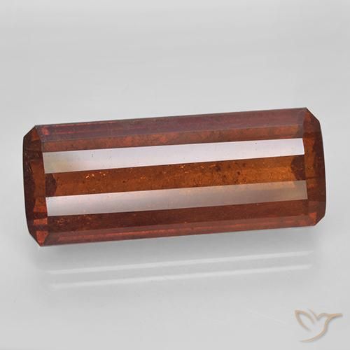 13,99 ct roter Spessartit-Granat, 20,6 x 8,3 mm Achteckschliff aus Mosambik, Photo A