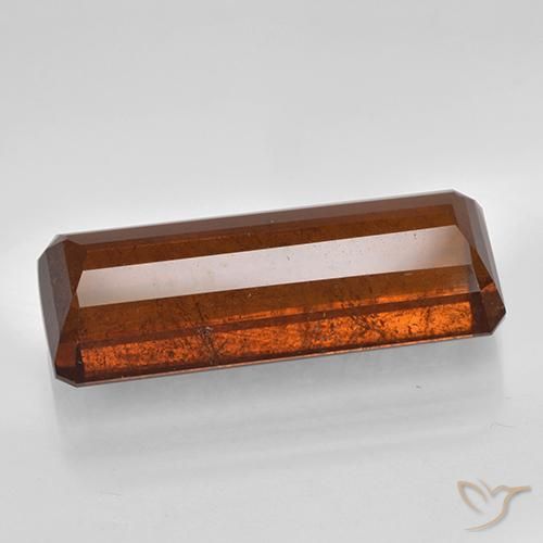 Spessartite Garnet Gemstone in 20.6 x 8.3 mm Size for Sale, Spessartite Garnet Stone in Deep Orange Red Color