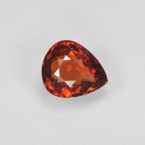 1.6ct Pear Facet Red Orange Spessartite Garnet Gem for sale 1.6ct Pear Facet Red Orange Spessartite Garnet Gem (ID: 487081)