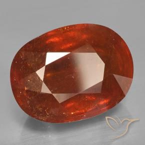 23.80 ct Orange Spessartite Garnet Stone, Natural Spessartite Garnet in Oval Mixed Cut Shape for Sale