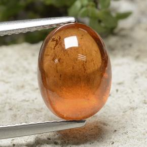 tieforange Spessartin-Granat Edelstein - 5.7ct Oval Cabochon (ID: 488905)