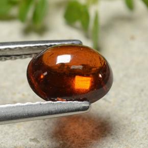 Spessartite Garnet Gemstone in 7.4 x 6.2 mm Size for Sale, Spessartite Garnet Stone in Orange Red Color