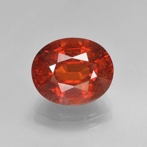 Medium Red Гранат Спессарит Камень - 4.2ct Фасетный Овал (ID: 503860)