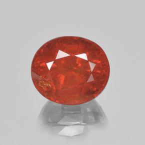 Bright Red Spessartite Garnet Gem - 5.2ct Oval Facet (ID: 503865)