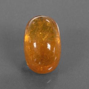 Amber Orange Spessartite Garnet Gem - 5.3ct Oval Cabochon (ID: 504723)